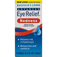 Bausch & Lomb Advanced Eye Relief Instant Redness Reliever, 0.5-Ounce Bottles (Pack of 4)