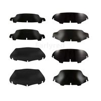 4.5" 5" 6'' 7" 8'' 9" Motorcycle Wave Windshield Windscreen Fit For Harley Electra Street Glide Touring Bike (Black) 7" 1996-2013
