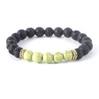 HUANSI Chakra Bead Bracelets Pressure Releasing Meditation Essential Oil Diffuser Lava Rock Natural Volcanic Stone Beads Aromatherapy Bracelet