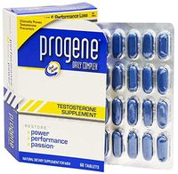 Progene 60ct Testosterone Supplement - Doctor Recommended with Clinically Proven Testosterone Precursors - Increase Levels for More Energy and Lean Muscle- Tribulus, Tongkat Ali, L-Arginine