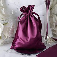 Efavormart 60PCS Eggplant Satin Gift Bag Drawstring Pouch Wedding Favors Bridal Shower Candy Jewelry Bags - 5"x7"