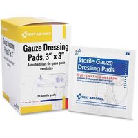 I211 First Aid Only 3"x3" Gauze Pads Dispenser Box - 3" x 3" - 20/Box