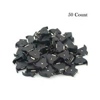AKOAK 50 Pack Black Plastic Shell Dip Type CR2032 Button Cell Battery Sockets 3 Pin Holder Case