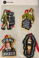 Elf the Movie Large Gift Tags with Ribbon - Officially Licensed (Pack of 8)