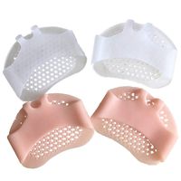 2Pairs Silicone Honeycomb Forefoot Pad Sleeve Type Fixed Forefoot Pain Silicone Insole Half Size Pad Comfortable Cushioning Forefoot Half Pad