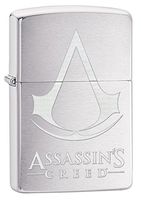 Zippo Assassin's Creed Pocket Lighter, Brushed Chrome