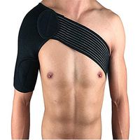 Leoie Adjustable Shoulder Brace Single Shoulder Pressure Pad Shoulder Support Compression Sleeve