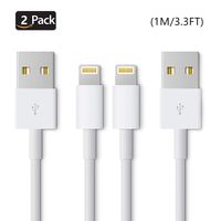 iPhone Charging Cable [ MFi Certified],Zasun 2 Pack Fast Charger Cord High Speed Data Sync Cable,Lightning to USB Cable Compatible with iPhoneX/ 8/8 Plus / 7/7 Plus /6,iPad Mini,iPod(White,3.3FT)