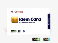 GoTrust Idem Card - FIDO2 & U2F BLE and NFC Security Key for First and Second Factor Authentication. Standard Smart Card form Factor with BLE and NFC Interfaces Across Mobile Devices and Computer
