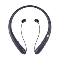 Bluetooth Headphones V4.1 Kikistep Retractable Headset Wireless Neckband Earbuds Sports Sweatproof Noise Cancelling Earphone with Mic (12 Hours Play Time, Black)
