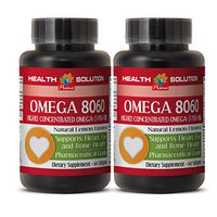 Immune Support for Adults - Omega 8060 (Highly Concentrated Fish Oil) - Omega 3 epa dha - 2 Bottle 120 Softgels