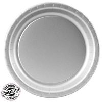 Solid Party Supplies Dinner Plate - Gray (8)