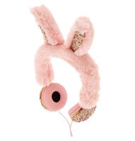 Claire's Girl's Faux Fur Sequin Bunny Headphones - Pink