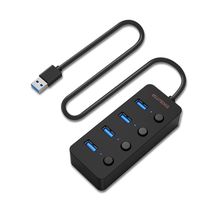 ELUTENG 4 Port USB 3.0 Hub, USB Splitter for Laptop Ultra Slim USB Data Hub Compatible for XPS, Windows, USB Flash Drives and More...