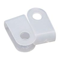 Yootop 200Pcs 1/8" White Nylon U-Type Cable Clip Fixer Screw Mounting Cord Fastener Wire Clamp