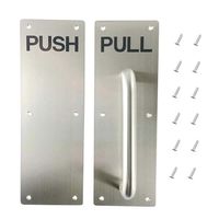 Set of Stainess Steel Door Handle Pull and Push Plate