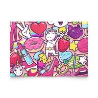 oopsoops Unicorn Party Flat Cards with Envelope