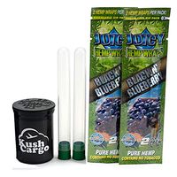 Juicy Hemp Wraps Blueberry Flavor with KC Stash Jar (12 Pack)