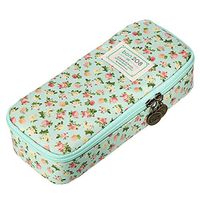 Jishipin Pencil Case, Pencil Pouch Multifunction Pen Holder Storage Organizer Bag Makeup Pouch with Double Zipper for Students Stationery (Color : Sky Blue)