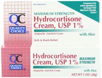 Quality Choice Maximum Strength Hydrocortisone Cream 1% 1 Ounce (28g) , Boxes (Pack of 6)