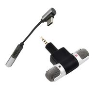 Weite Folding External Handheld Wireless Microphone Set for DJI Osmo Pocket, with Type C to 3.5mm Audio Adapter Cable (Silver)