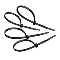 100 X Yonger Black Plastic Cable Zip Tie Fasten Wrap 95mm x 2mm