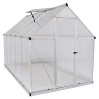 Palram HG5010 Mythos Hobby Greenhouse, 6' x 10' x 7', Silver