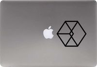 Exo Logo Version 7 Vinyl Decal Sticker for Computer MacBook Laptop Ipad Electronics Home Window Custom Walls Cars Trucks Motorcycle Automobile and More (Black)