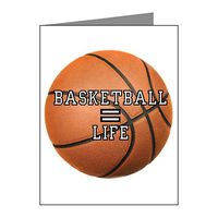 Note Cards (10 Pack) Basketball Equals Life