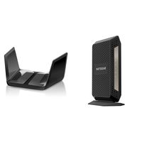 NETGEAR Nighthawk AX8 8-Stream WiFi 6 Router (RAX80) - AX6000 Wireless Speed (2Gbps) & Cable Modem CM1000 - Compatible with All Cable Providers Including Xfinity by Comcast, Spectrum, Cox