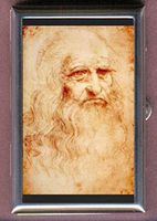 Leonardo Davinci Self Portrait Renaissance Art Decorative Pill Box