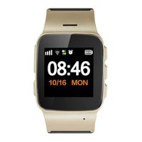 TOPCHANCES Elderly Kids Smart Watch with Dual Way Call SOS Anti-Lost GPS Pedometer WiFi Tracking Remote Monitor Watches for iPhone Android Phones-English Display (Gold)