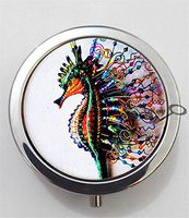 BlackKey Seahorse 3-Compartment Decorative Pocket Gift Box Case Organizer for Pill, Color 1 -2214