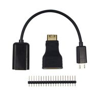 for Raspberry Pi Zero 1.3 Starter kit OTG Line + HDMI Connector+40p Pin Header