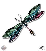 GT Graphics Colorful Dragonfly - 8" Vinyl Sticker - for Car Laptop I-Pad - Waterproof Decal