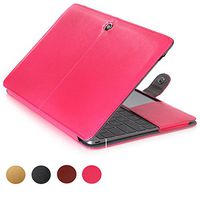 13 inch 2015 MacBook Pro Cover,Vintage Classic Design, Slim & Thin,Precise Cut-Out,elecfan Protective Business Case Cover Shell - Hot Pink