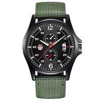 Fashion Men Watch,Fxbar Military Nylon Waterproof Sport Watch Quartz Wrist Watches Cool Design Automatic Watch(A)