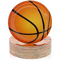 Basketball Party Paper Plates (9 in, 80 Pack)