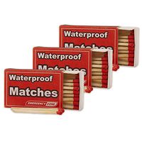 Emergency Zone Matches Waterproof & Wind/Waterproof Matches. Stormproof. Bulk Options. Available in 3, 5, 10, 50, and 100 Packs (Waterproof, 3 Pack)