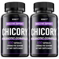 Chicory Prebiotic Supplement & Organic Inulin Fiber Digestive Health, Natural Support for Better Digestion, 100 Capsules (200)