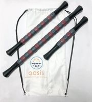 Oasis New Muscle Relief System - Muscle Roller Stick Massager 14", 19", 25" All in one. Great for Sore Muscles, Myofasical Release, Warmup and Recovery. Athletes Love it!