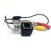 AupTech Car Rearview Camera with 12 LED for Audi A3 A4 A4L A5 A6 RS6 A8 S8 Q7 Waterproof CCD Reverse Parking Backup Camera HD Night Vision NTSC Type RCA Video Cable