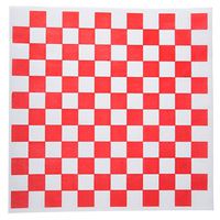Checkered Deli Basket Liner, 12 X 12 Inches, Red and White, 100 Count A1 bakery supplies
