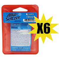 Alka-Seltzer-Heartburn, Upset Stomach, Indigestion Relief 6 Count of Single Dose Relief 2 Caplets per Pack, Perfect for Travel and On-The-Go