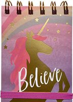 Lady Jayne Wire O Spiral Pocket Bungee Notepad ~ Believe in Unicorns16081