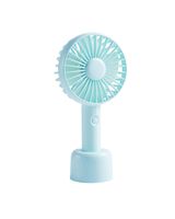 Insten Mini Portable Handheld USB Cooling Fan With Removable Aroma Diffuser, Desk Table Fan with Stand Base, Rechargeable Battery for Traveling, Music Festival, Preventing from Heat Stroke, Light Blue