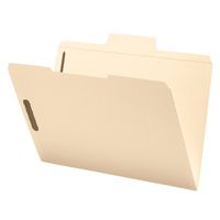 Smead SuperTab Heavyweight Fastener File Folder, 2 Fasteners, Oversized Reinforced 1/3-Cut Tab, Guide Height, Legal Size, Manila, 50 per Box (19545)