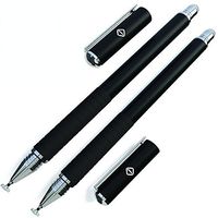 iCrews 2 in 1 Disc Precision Series Stylus/Styli [2 Pcs] Bundle with [2 Replaceable Fiber & Disc Tips] Stylus for iPad Pro/Air Samsumg Glaxy Tablets Touch Screen Devices(Black)