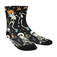Silly Meow Day Of The Dead Custom Crew Socks Unisex Outdoor Casual Socks Adult Polyester Socks