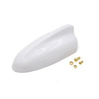 uxcell White Plastic Shark Fin Shaped Self Adhesive AM/FM Radio Signal Antenna Aerial for Car